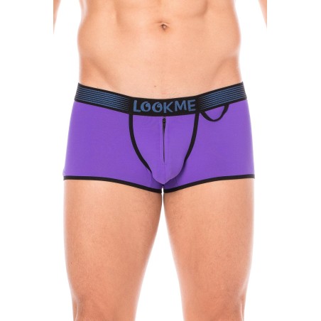 Mini-Pant Violet échancré avec zip