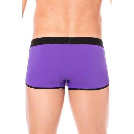 Mini-Pant Violet échancré avec zip