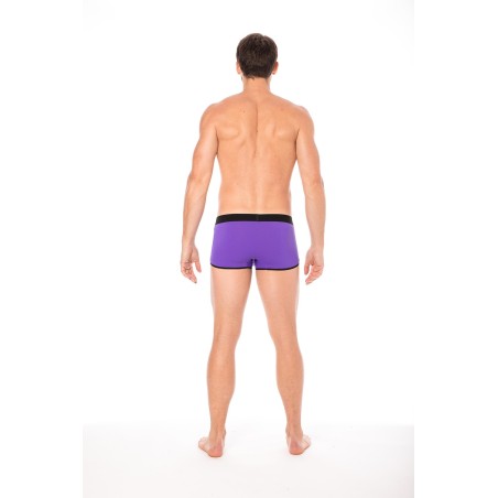 Mini-Pant Violet échancré avec zip