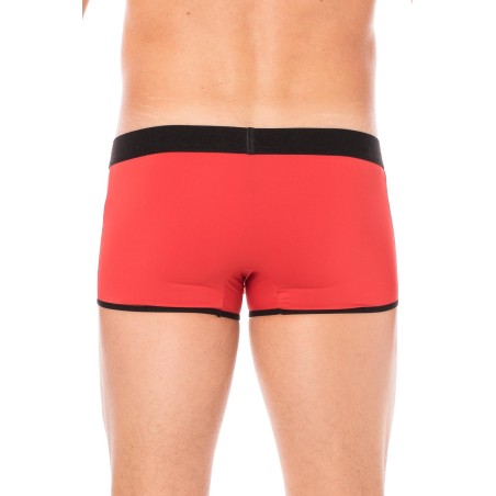 Mini-Pants rouge échancré avec zip