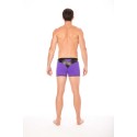 Boxer violet similicuir brillant