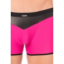 Boxer magenta similicuir brillant