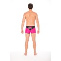 Boxer magenta similicuir brillant