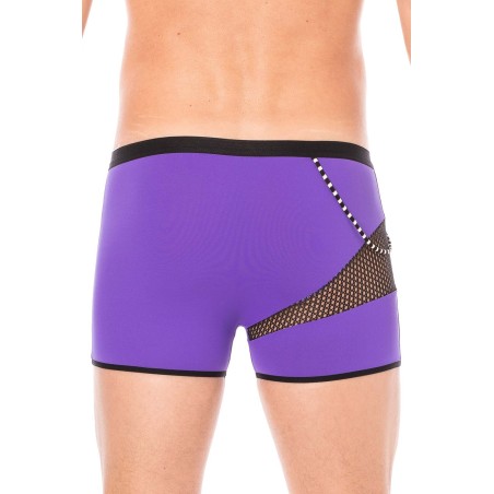 Boxer violet filet et corde