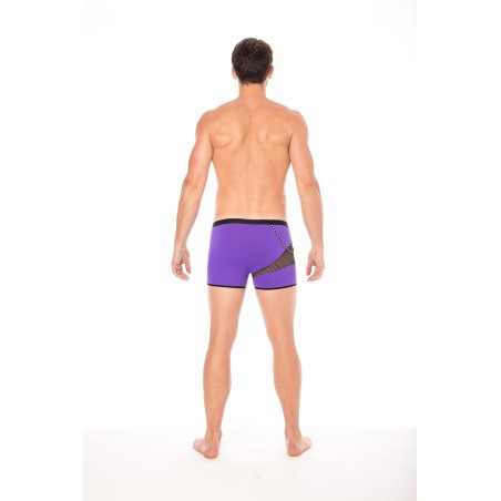 Boxer violet filet et corde