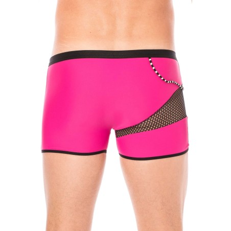 Boxer magenta filet et corde