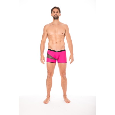 Boxer magenta filet et corde