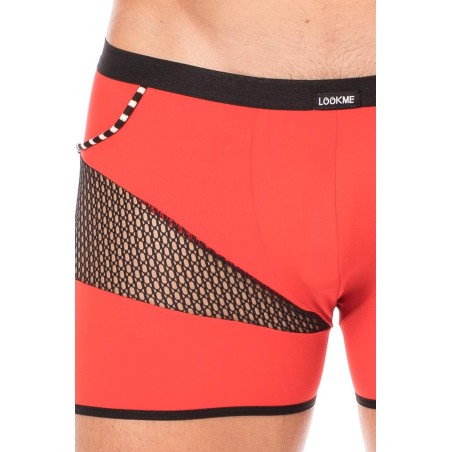 Boxer rouge filet et corde