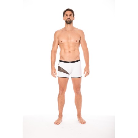 Boxer blanc filet et corde