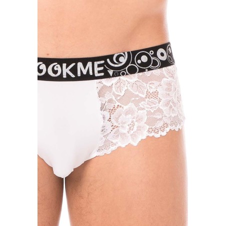 Mini-Pant blanc en dentelle délicate