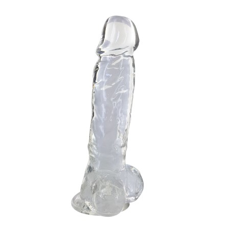 Gode jelly transparent ventouse taille XL 22cm