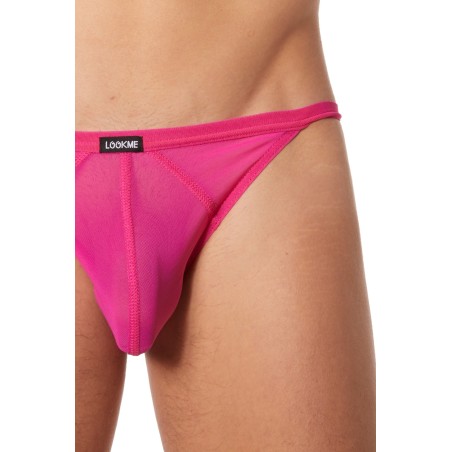 Tanga très fine résille rose Malibu II