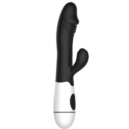 Vibromasseur rabbit noir avec gland 30 programmes