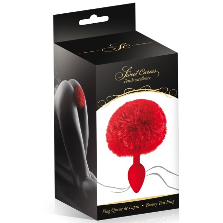 Plug anal pompon rouge