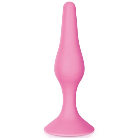 Plug anal ventouse rose taille L