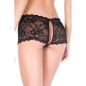 Shorty noir dentelle ouvert sur les fesses