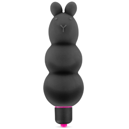 Vibromasseur stimulateur noir 7 vitesses silicone waterproof