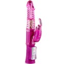 Vibromasseur rabbit rose waterproof avec billes rotatives