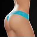 String brésilien bleu turquoise en dentelle