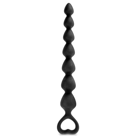 Chapelet plug anal noir 18cm