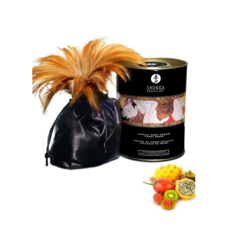 Poudre de massage corporelle comestible fruits exotiques 228grs