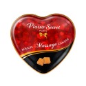 Mini bougie de massage caramel boîte coeur 35ml