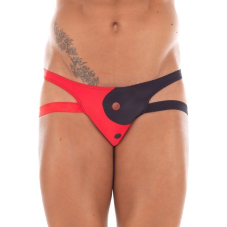 Jock strap rouge noir Tao