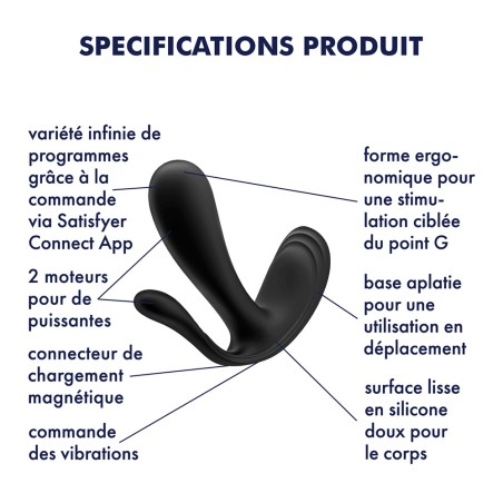 Satisfyer Stimulateur Top secret + - Noir