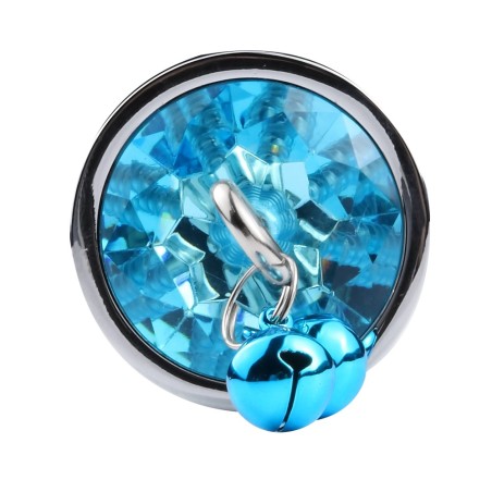 Plug bijou aluminium bleu avec clochettes Taille M