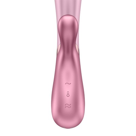 Satisfyer Vibromasseur rabbit rose chauffant USB connecté Hot Lover Satisfyer