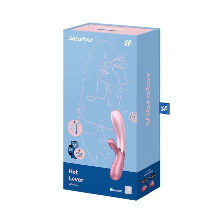 Satisfyer Vibromasseur rabbit rose chauffant USB connecté Hot Lover Satisfyer