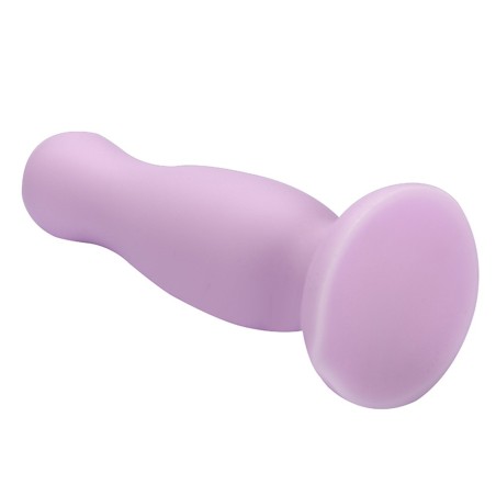 Plug anal ventouse violet pastel taille M