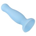 Plug anal ventouse bleu pastel taille S