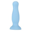 Plug anal ventouse bleu pastel taille S