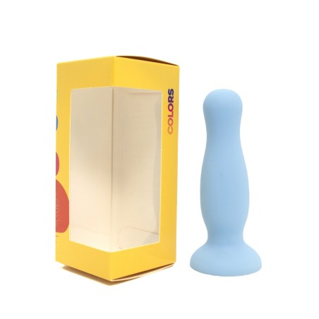 Plug anal ventouse bleu pastel taille S