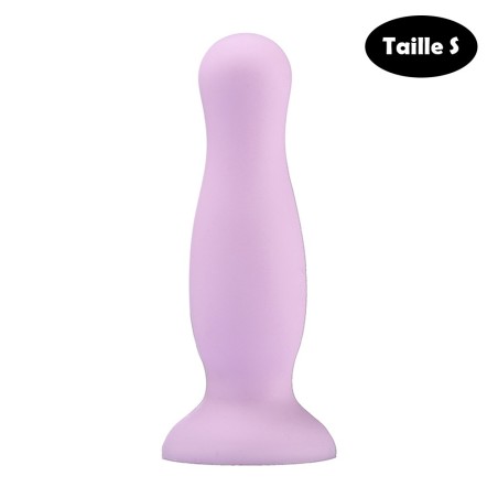 Plug anal ventouse violet pastel taille S