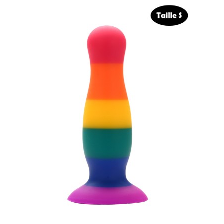 Plug anal ventouse multicouleur taille S