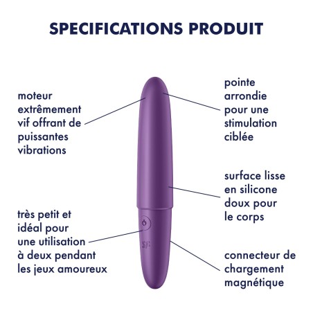 Satisfyer Vibromasseur violet USB Ultra Power Bullet 6 Satisfyer