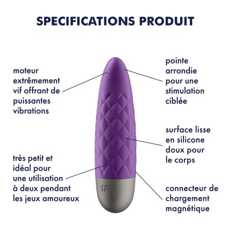 Satisfyer Vibromasseur violet USB Ultra Power Bullet 5 Satisfyer