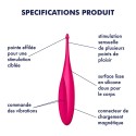 Satisfyer Stimulateur polyvalent pour zone ciblé rose USB Twirling Fun Satisfyer