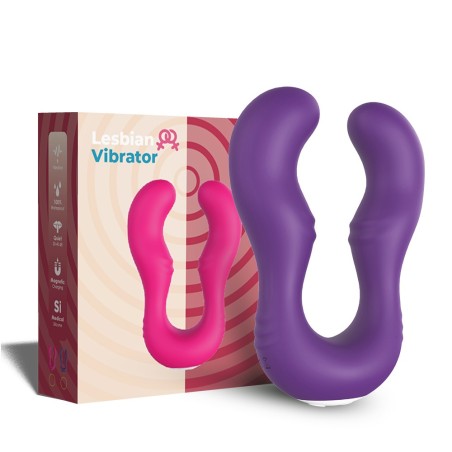 Vibromasseur Violet en forme de U double tête stimulateur point G