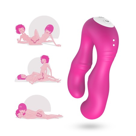 Vibromasseur Rose en forme de U double tête stimulateur point G