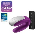 Satisfyer Sextoy de couple vibrant USB connecté Double Fun violet