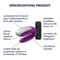 Satisfyer Sextoy de couple vibrant USB connecté Double Fun violet