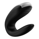 Satisfyer Sextoy de couple vibrant USB connecté Double Fun noir