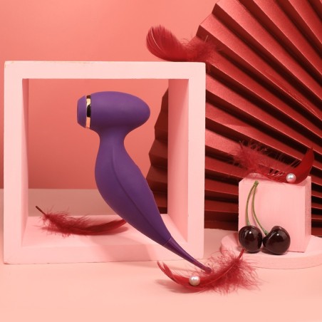 Oiseau du Paradis - Vibromasseur 2 en 1 avec vibration violet