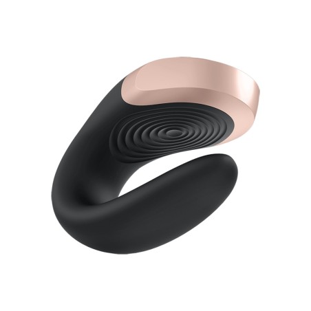 Satisfyer Vibromasseur connecté pour couple avec télécommande Double Love noir Satisfyer