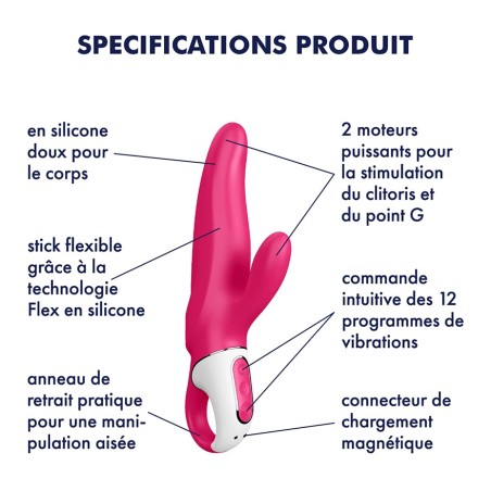 Satisfyer Rabbit en silicone waterproof Mr Rabbit Satisfyer