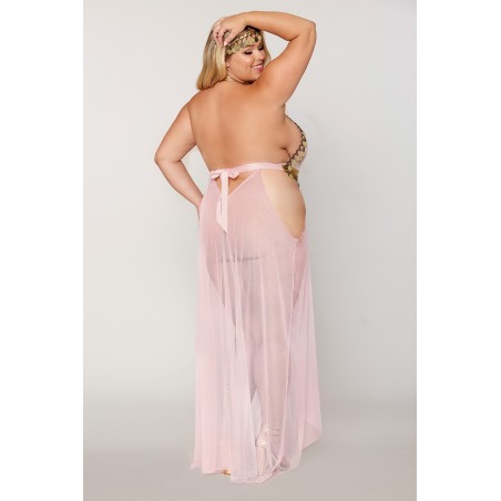 Costume grande taille charmeuse de serpent, body avec jupe longue