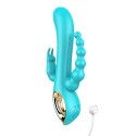 Vibromasseur rabbit bleu triple stimulation